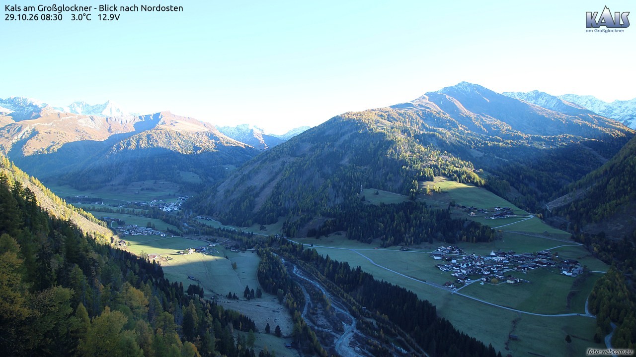 Archiv Foto Webcam Kals am Großglockner - Nordost