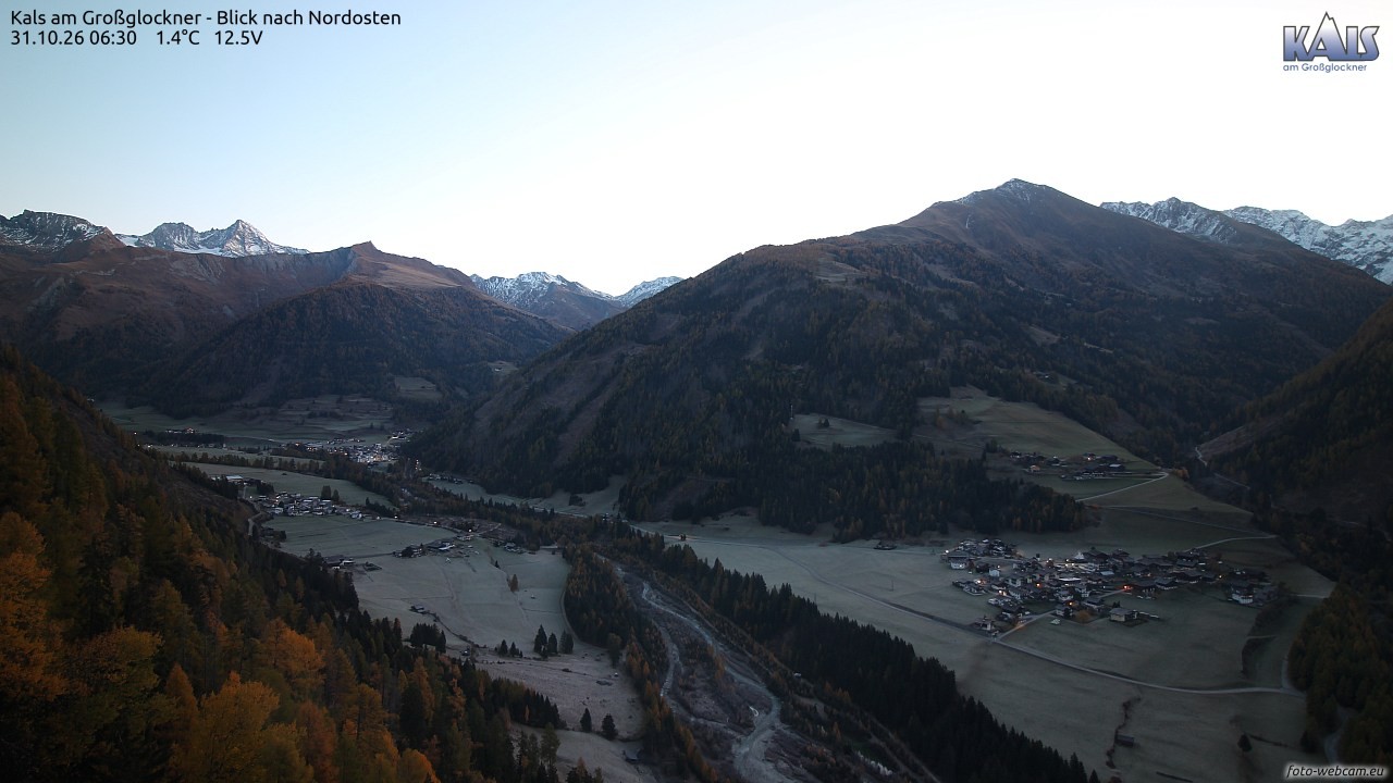 Archiv Foto Webcam Kals am Großglockner - Nordost