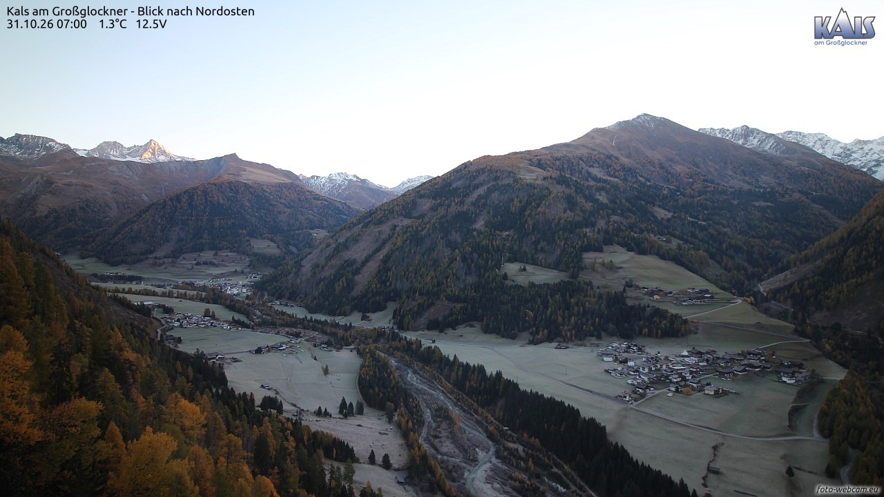 Archiv Foto Webcam Kals am Großglockner - Nordost