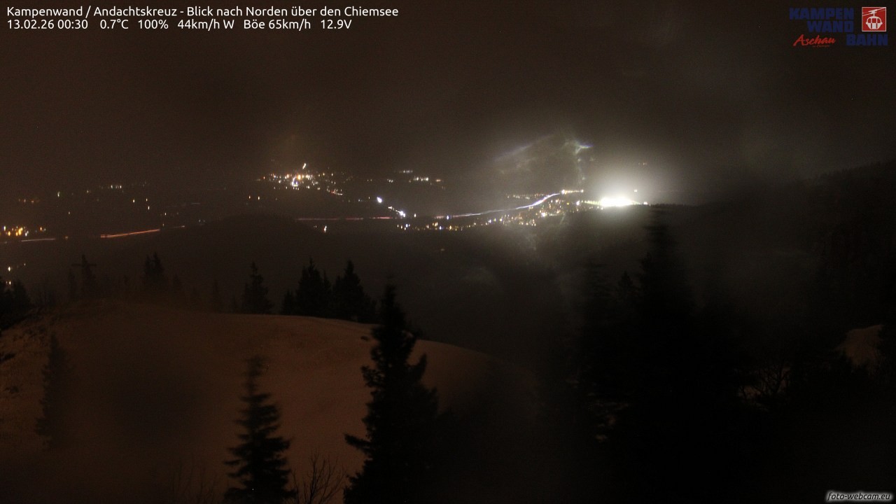 Archiv Foto Webcam Kampenwand - Blick nach Norden über den Chiemsee