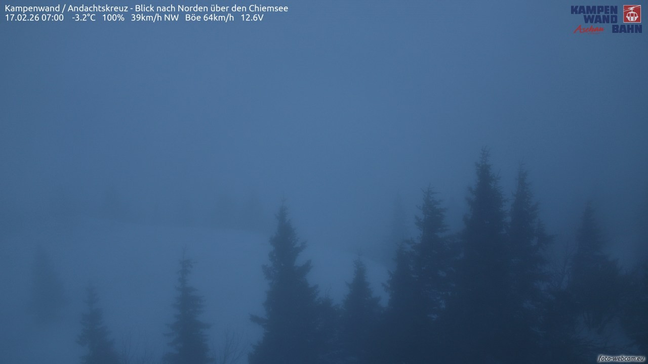 Archived image Webcam Kampenwand - View to the North