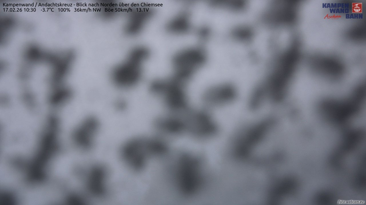 Archiv Foto Webcam Kampenwand - Blick nach Norden über den Chiemsee