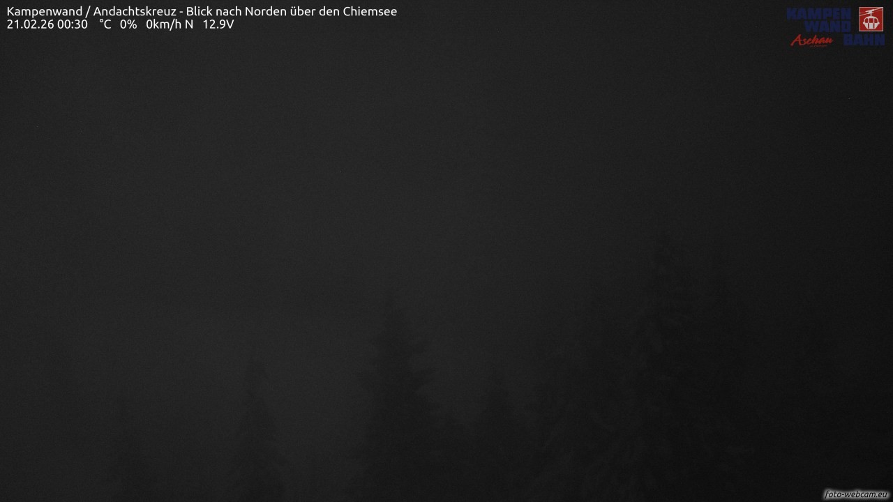 Archiv Foto Webcam Kampenwand - Blick nach Norden über den Chiemsee