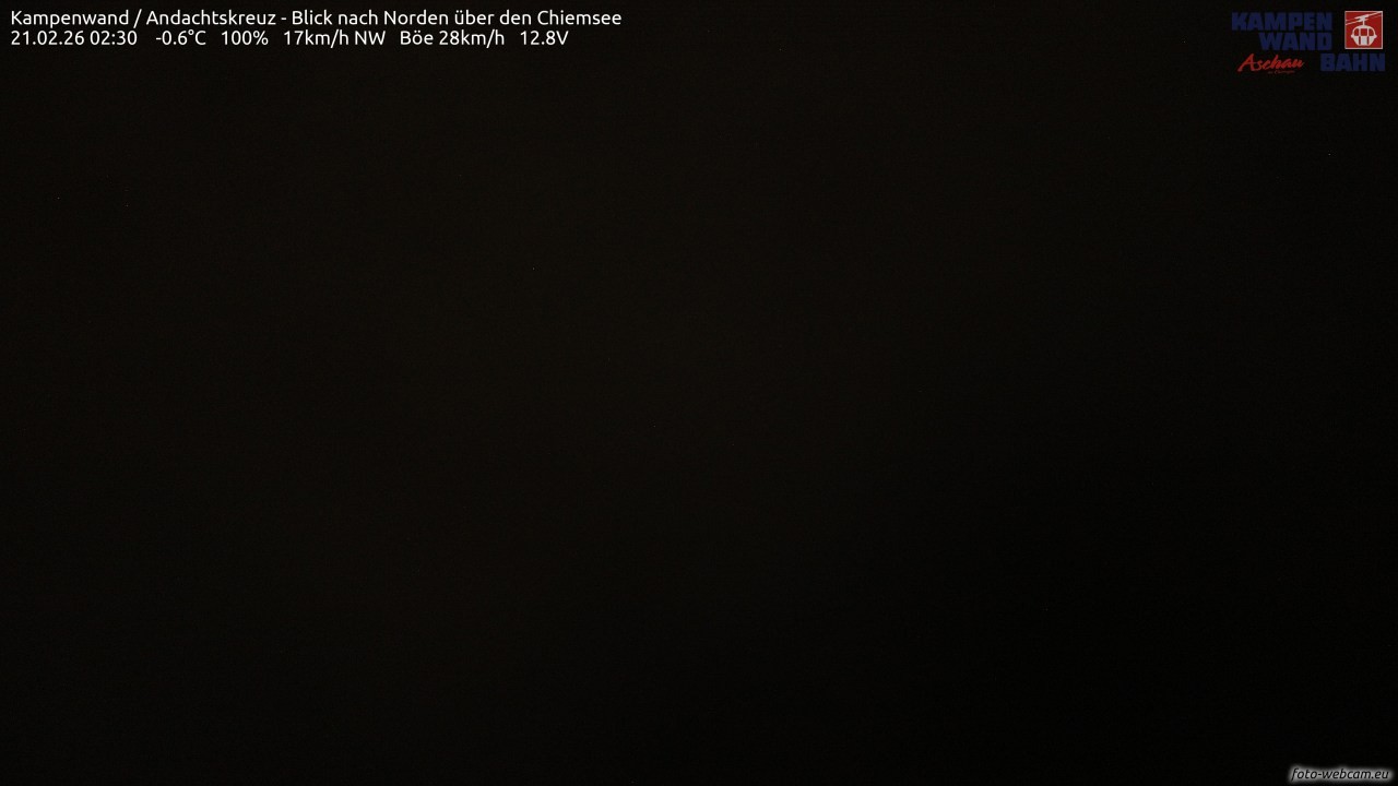 Archiv Foto Webcam Kampenwand - Blick nach Norden über den Chiemsee