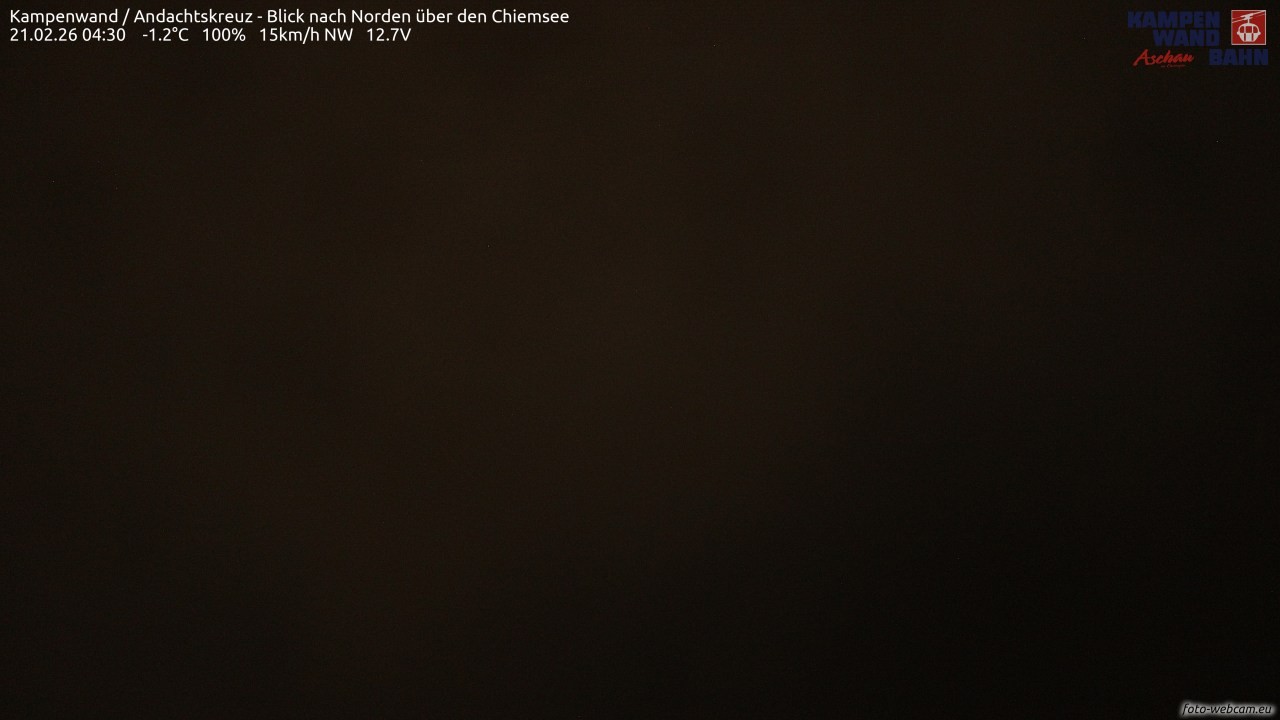 Archiv Foto Webcam Kampenwand - Blick nach Norden über den Chiemsee