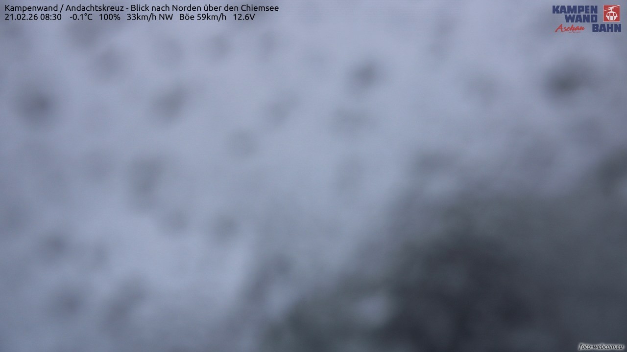 Archiv Foto Webcam Kampenwand - Blick nach Norden über den Chiemsee