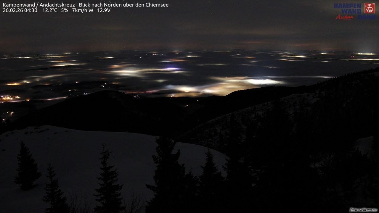 Archived image Webcam Kampenwand - View to the North