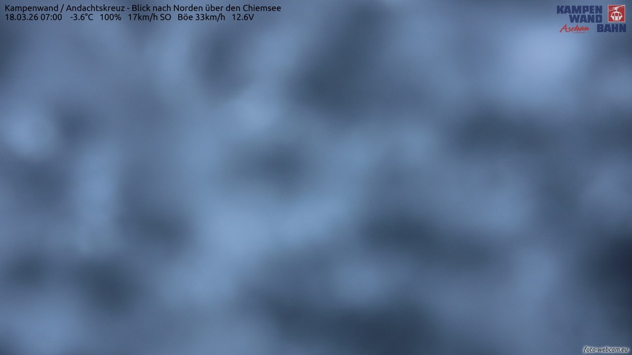 Archived image Webcam Kampenwand - View to the North