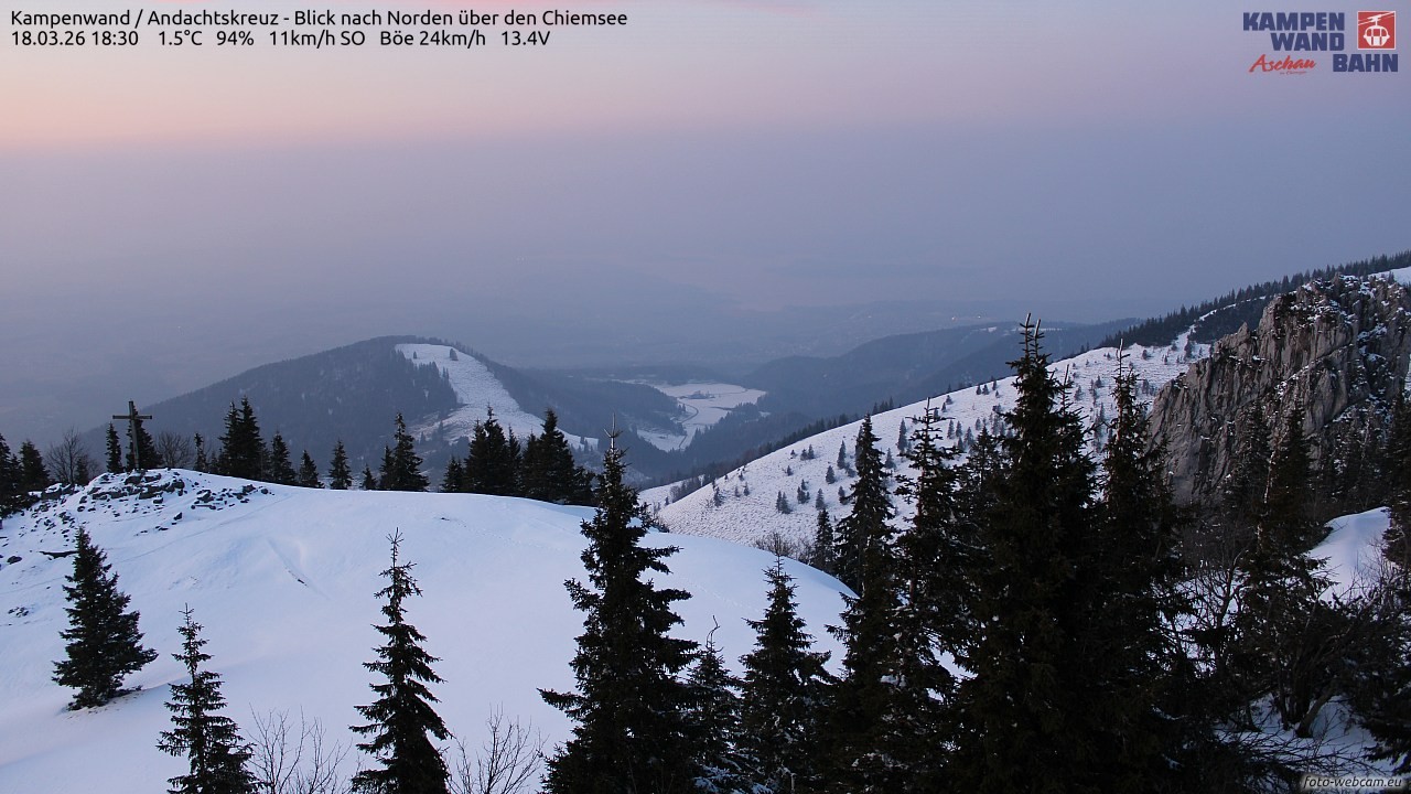 Archived image Webcam Kampenwand - View to the North