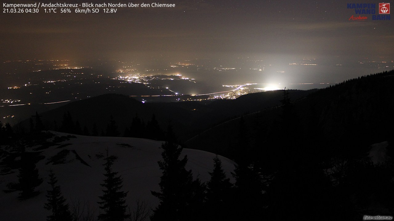 Archived image Webcam Kampenwand - View to the North