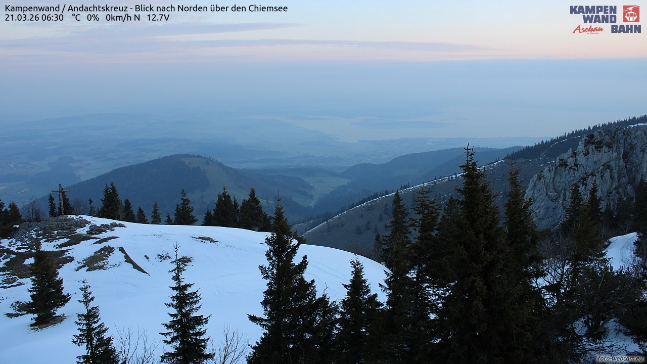 Archived image Webcam Kampenwand - View to the North