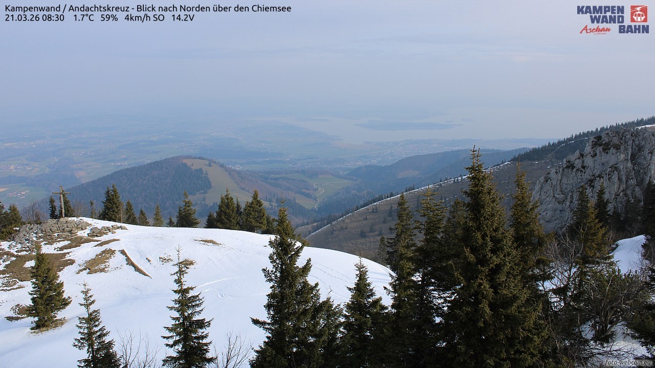 Archived image Webcam Kampenwand - View to the North