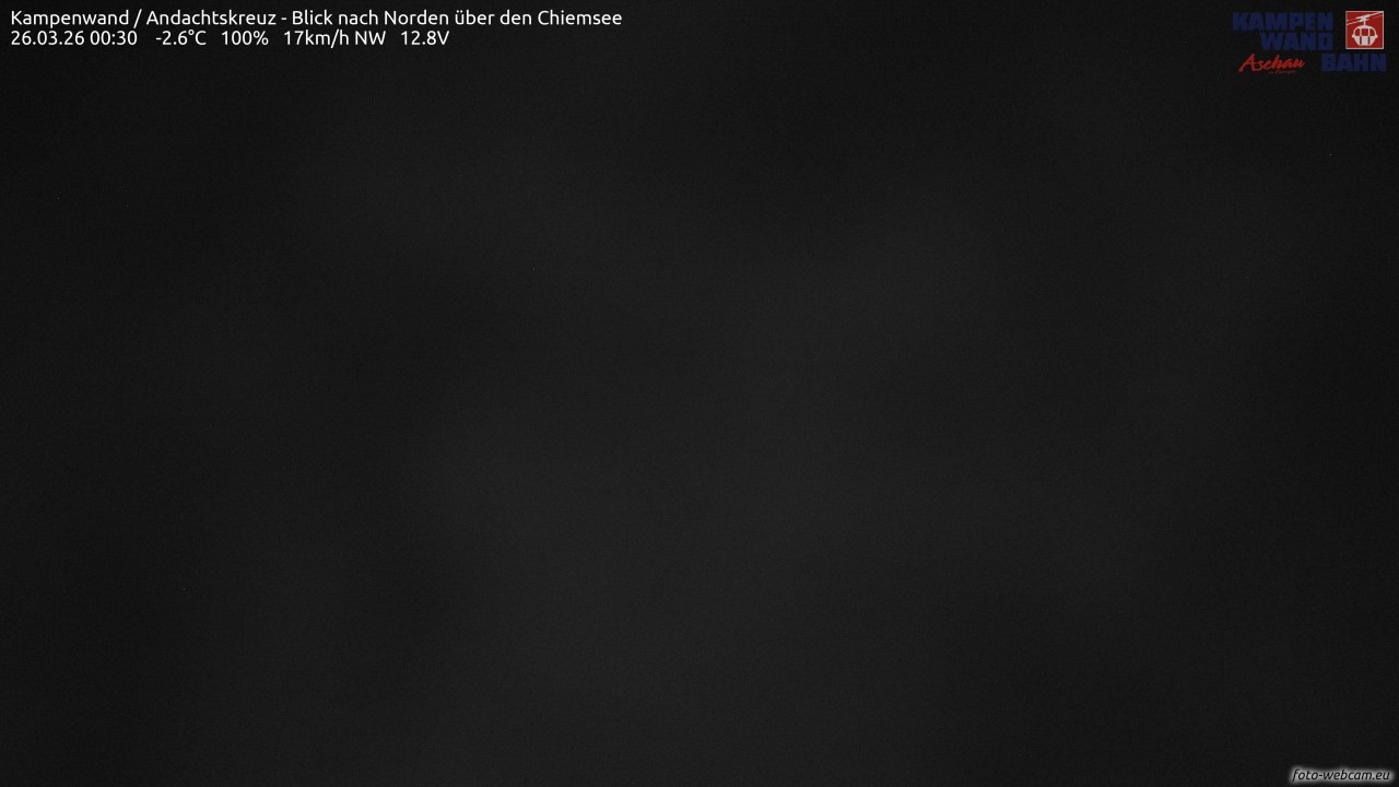 Archiv Foto Webcam Kampenwand - Blick nach Norden über den Chiemsee