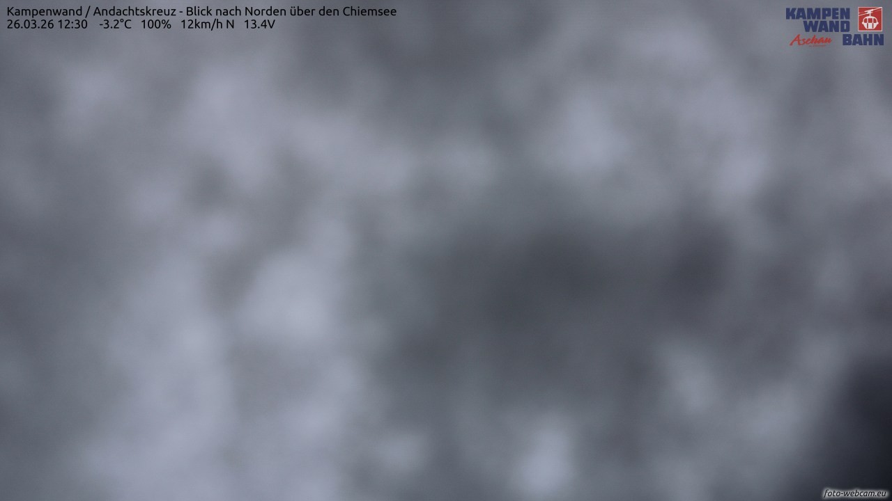 Archiv Foto Webcam Kampenwand - Blick nach Norden über den Chiemsee