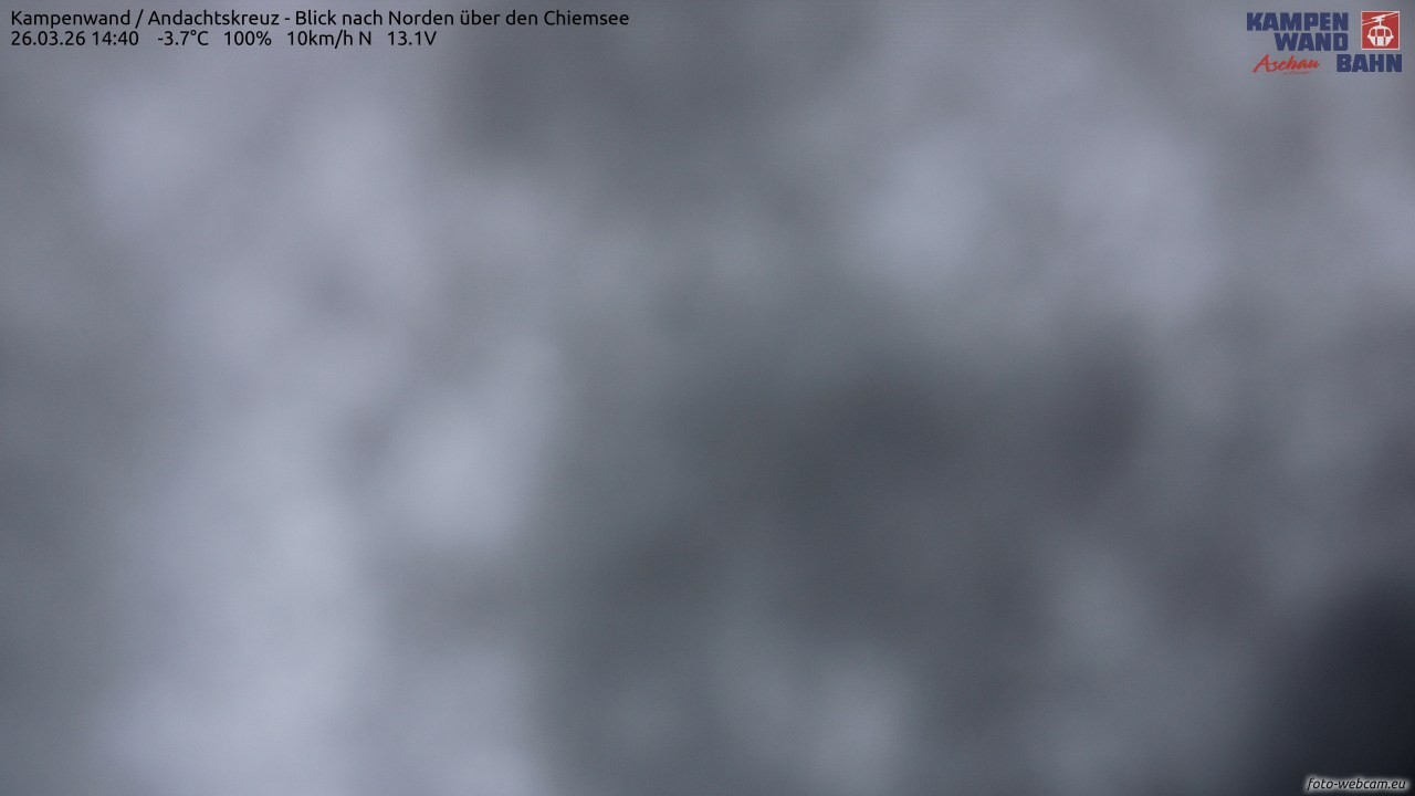 Archiv Foto Webcam Kampenwand - Blick nach Norden über den Chiemsee