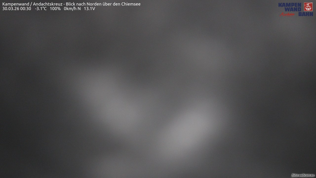 Archiv Foto Webcam Kampenwand - Blick nach Norden über den Chiemsee