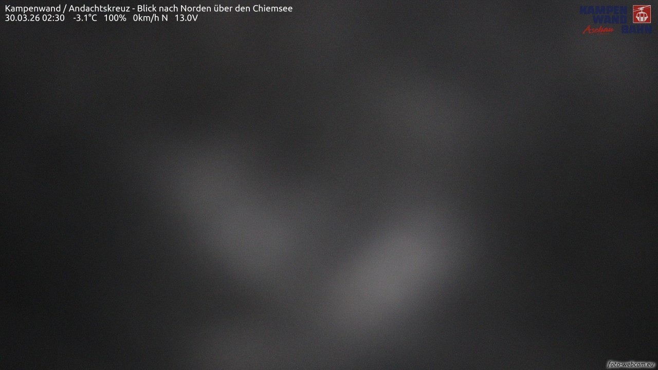 Archiv Foto Webcam Kampenwand - Blick nach Norden über den Chiemsee