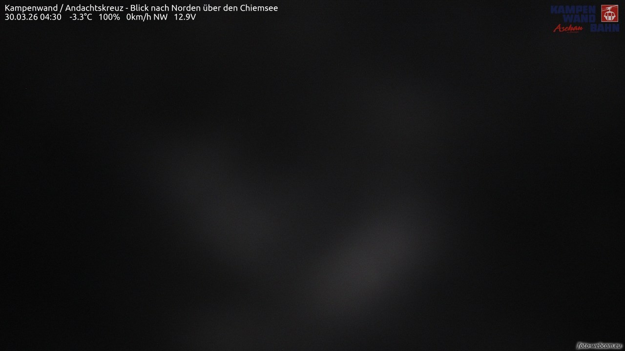 Archiv Foto Webcam Kampenwand - Blick nach Norden über den Chiemsee