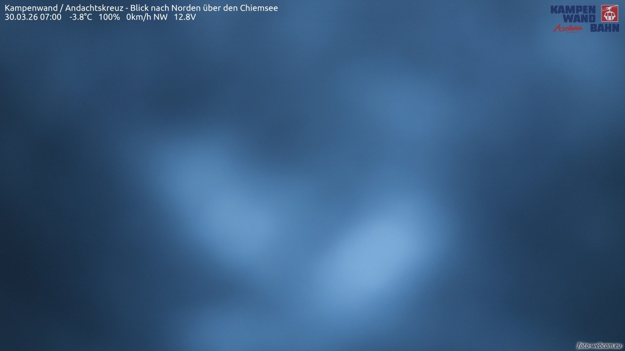 Archiv Foto Webcam Kampenwand - Blick nach Norden über den Chiemsee