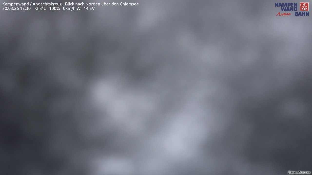 Archiv Foto Webcam Kampenwand - Blick nach Norden über den Chiemsee