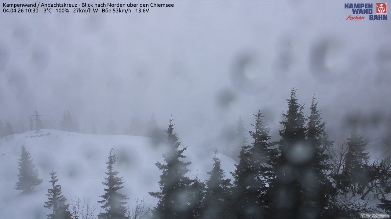 Archiv Foto Webcam Kampenwand - Blick nach Norden über den Chiemsee