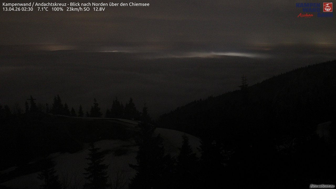 Archived image Webcam Kampenwand - View to the North