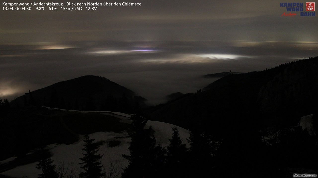 Archived image Webcam Kampenwand - View to the North