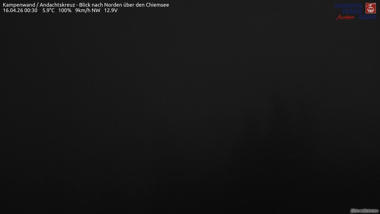 Archiv Foto Webcam Kampenwand - Blick nach Norden über den Chiemsee