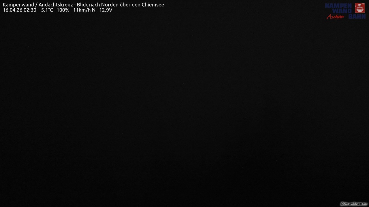 Archiv Foto Webcam Kampenwand - Blick nach Norden über den Chiemsee
