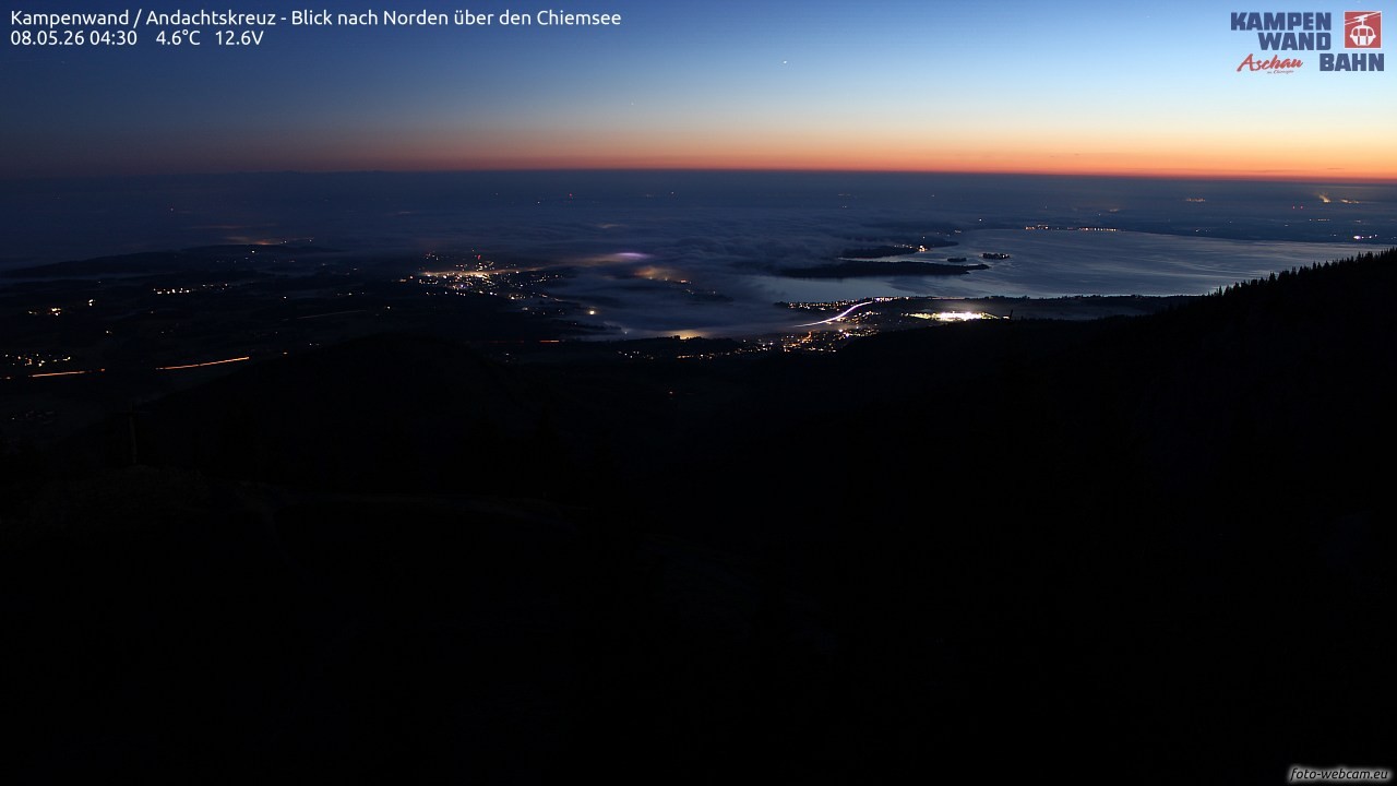 Archived image Webcam Kampenwand - View to the North