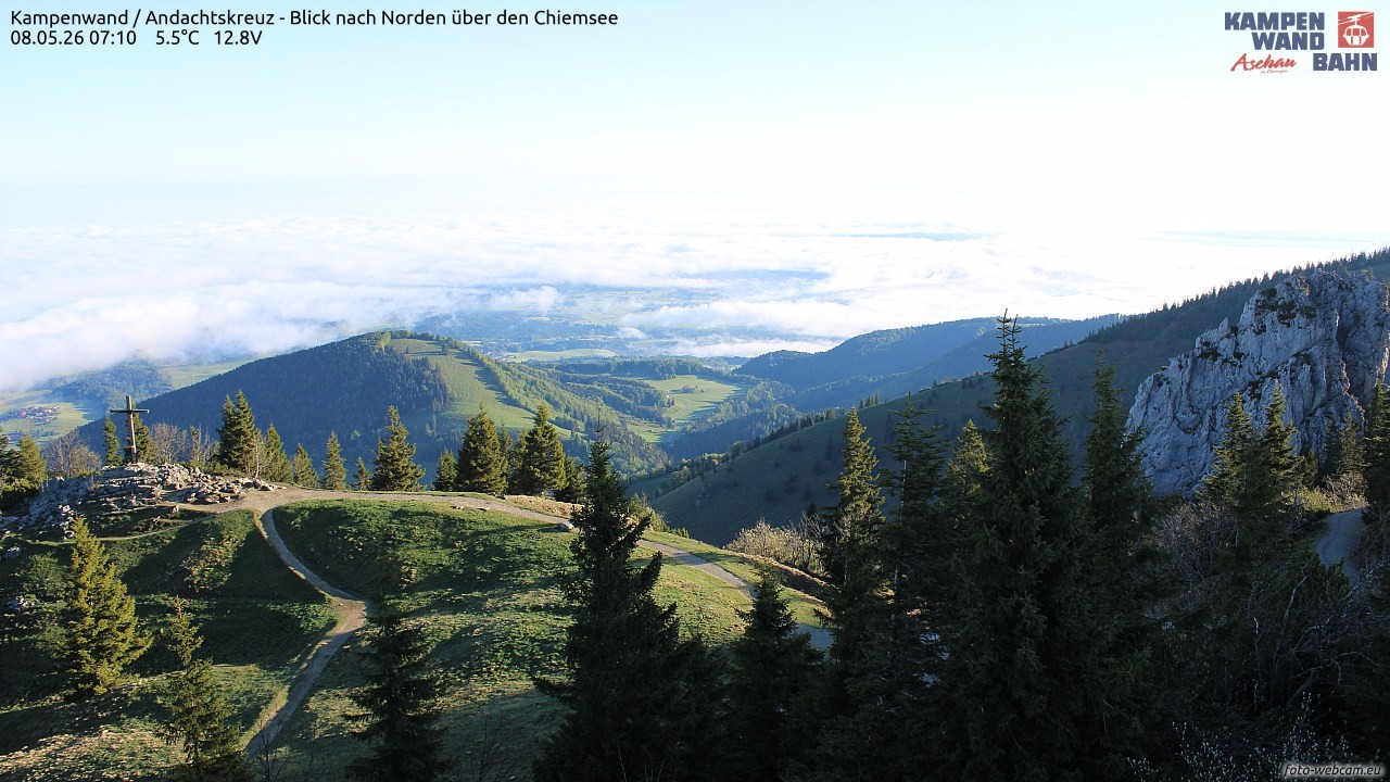 Archived image Webcam Kampenwand - View to the North