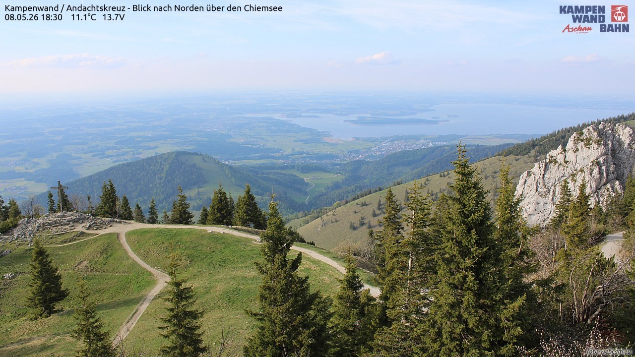 Archived image Webcam Kampenwand - View to the North