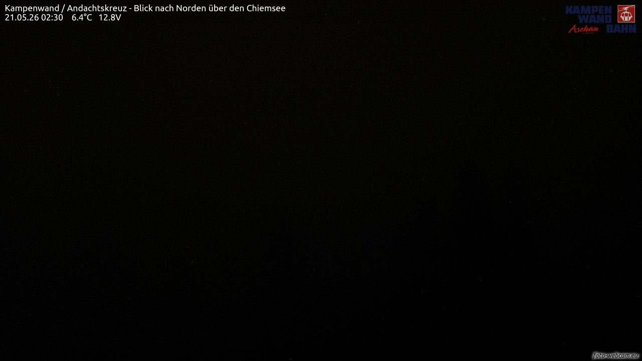 Archiv Foto Webcam Kampenwand - Blick nach Norden über den Chiemsee