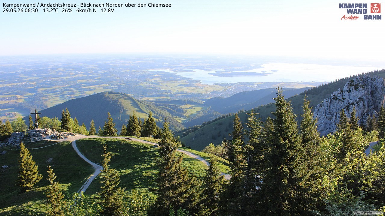 Archived image Webcam Kampenwand - View to the North