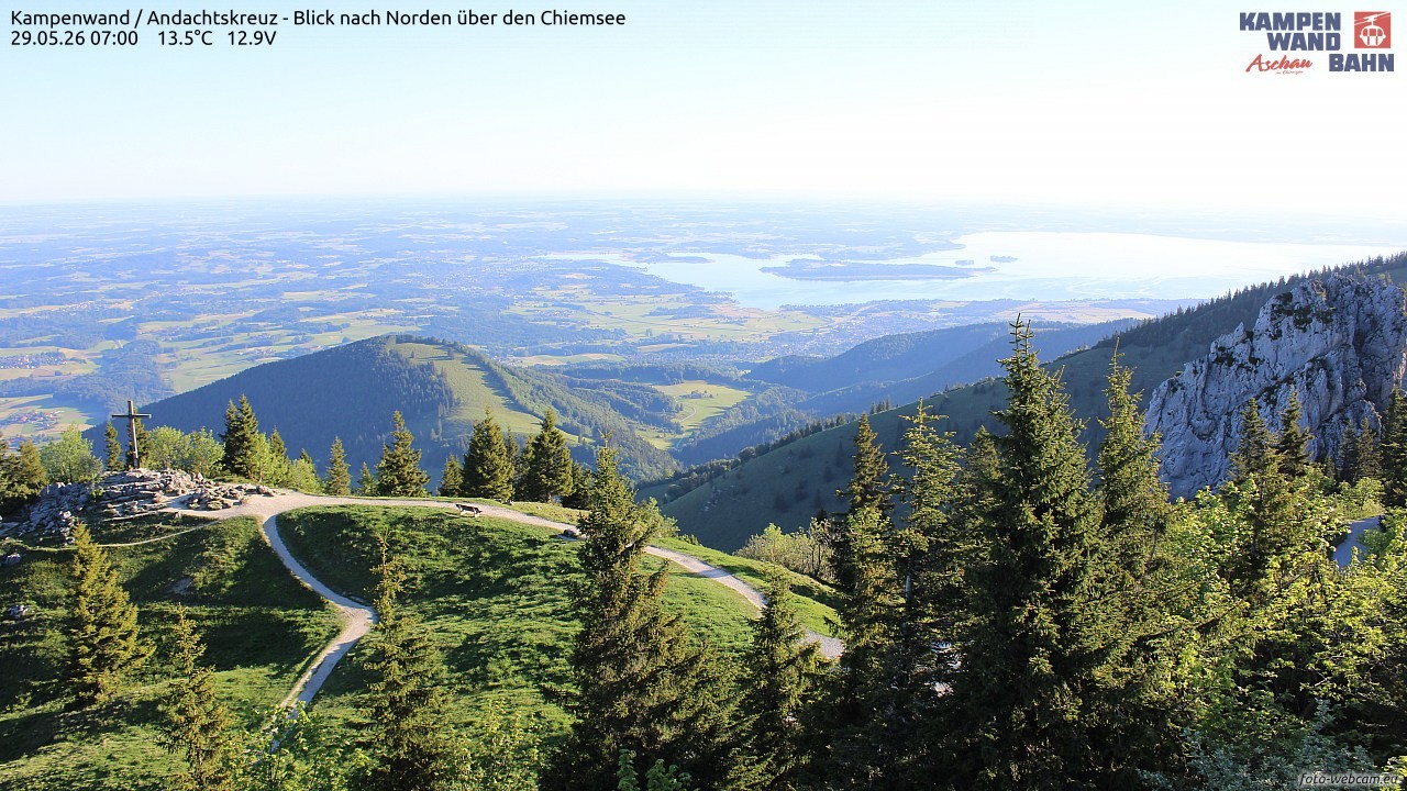 Archived image Webcam Kampenwand - View to the North