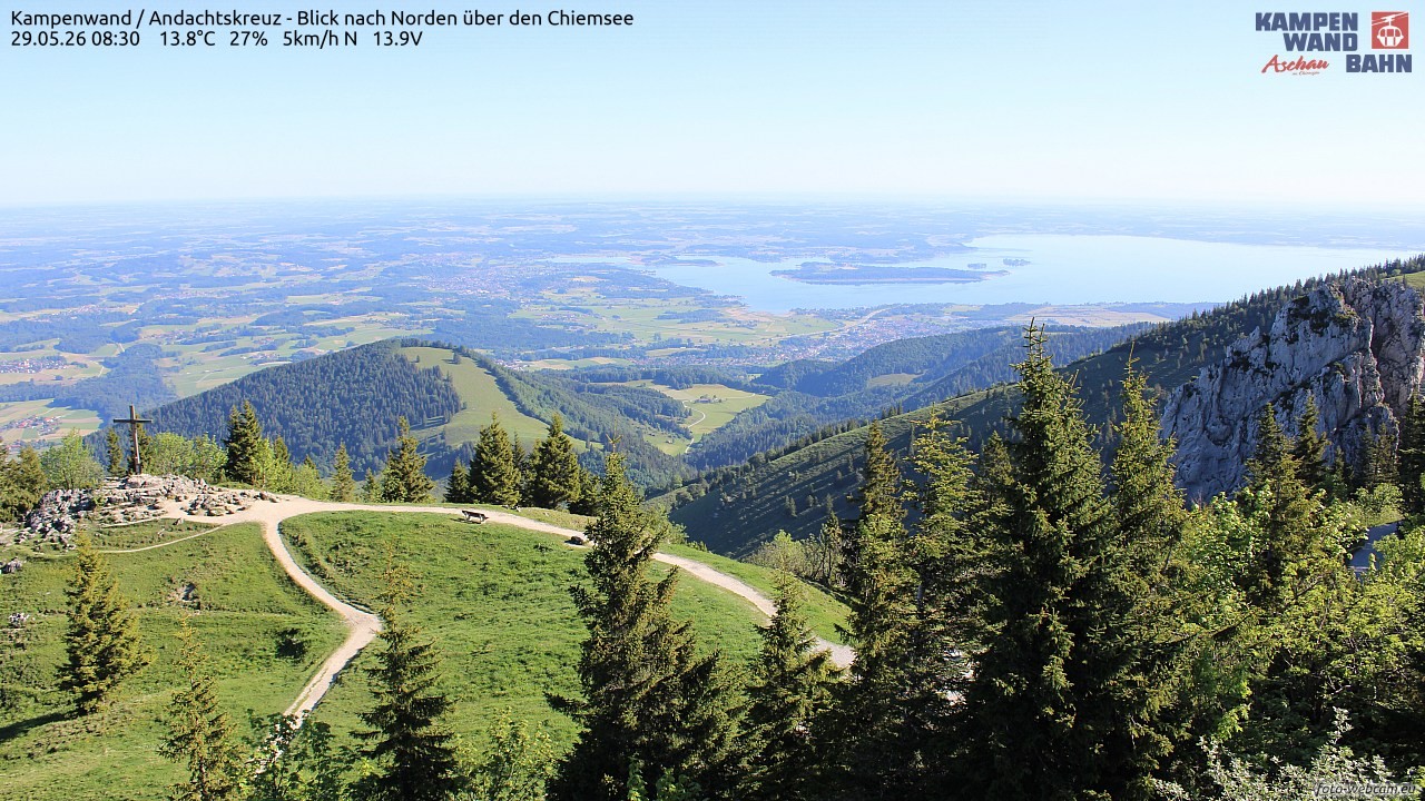 Archived image Webcam Kampenwand - View to the North