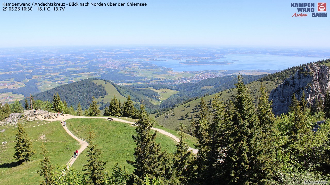 Archived image Webcam Kampenwand - View to the North