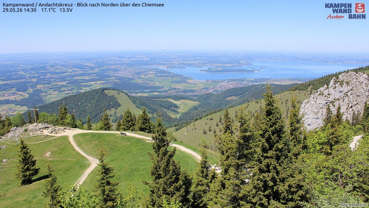 Archived image Webcam Kampenwand - View to the North