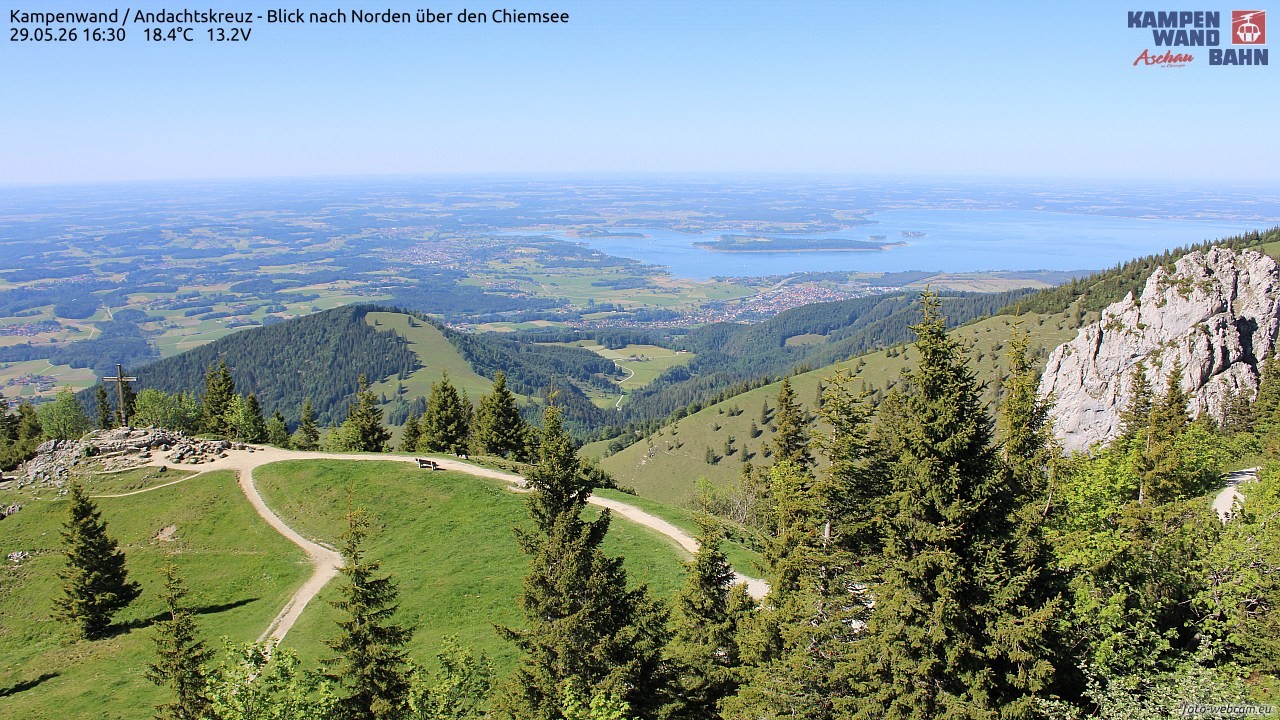 Archived image Webcam Kampenwand - View to the North