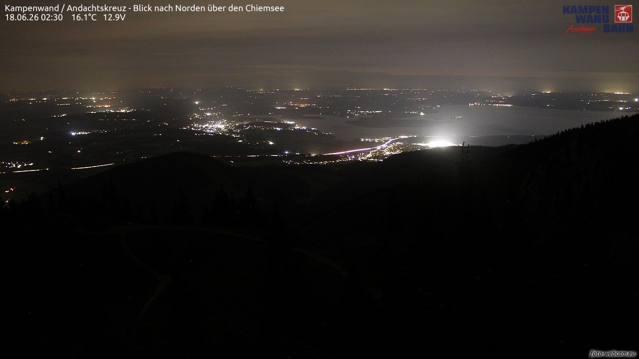 Archived image Webcam Kampenwand - View to the North