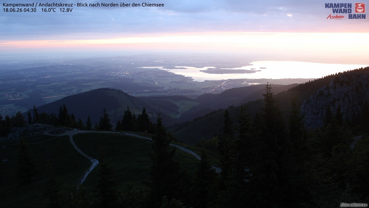 Archived image Webcam Kampenwand - View to the North