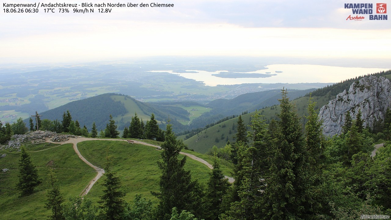 Archived image Webcam Kampenwand - View to the North