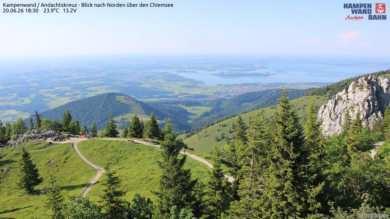 Archived image Webcam Kampenwand - View to the North