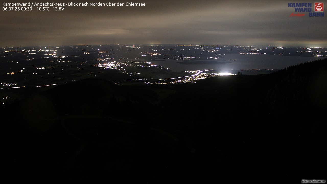 Archived image Webcam Kampenwand - View to the North