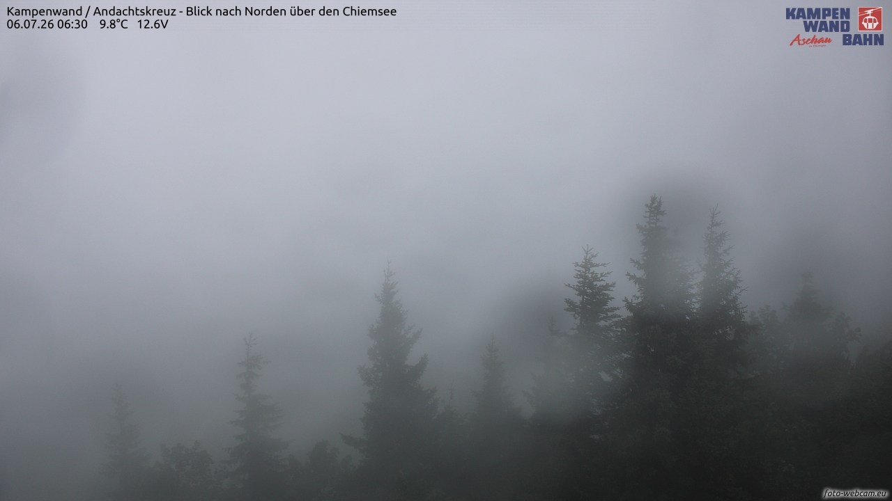 Archived image Webcam Kampenwand - View to the North