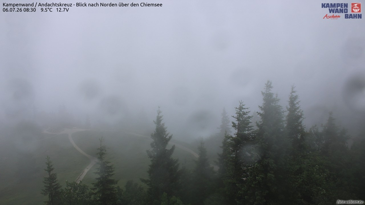 Archived image Webcam Kampenwand - View to the North