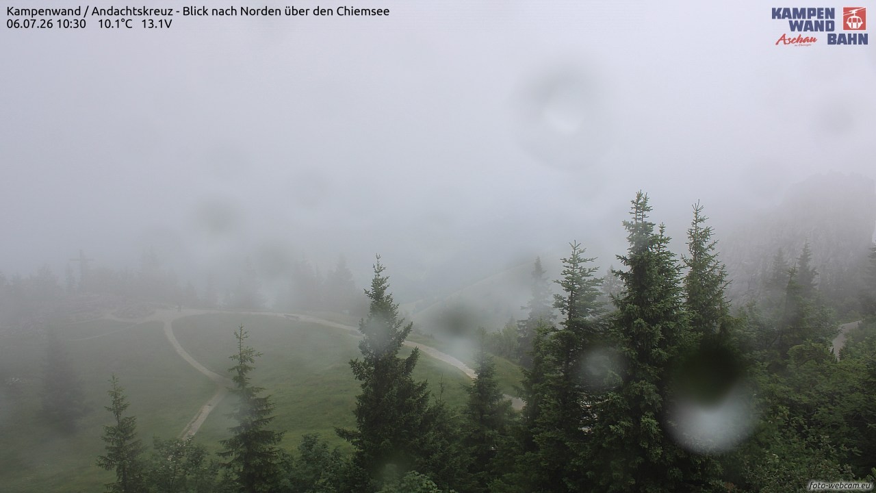 Archived image Webcam Kampenwand - View to the North