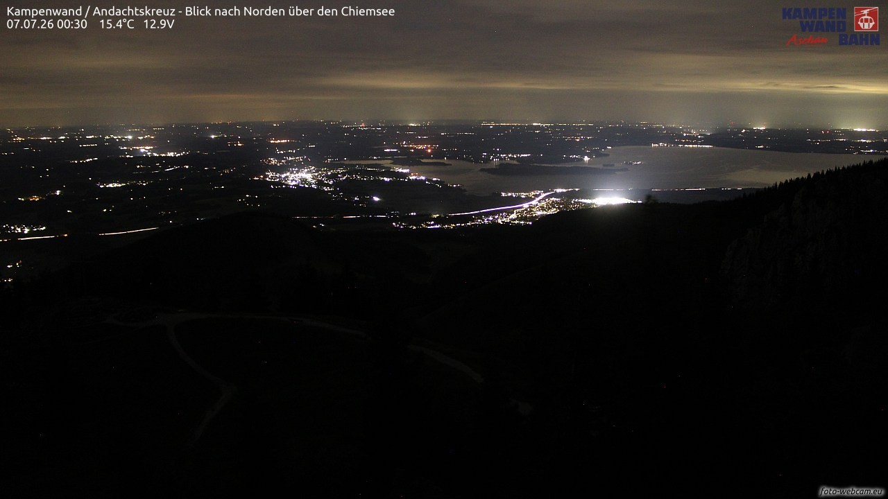 Archived image Webcam Kampenwand - View to the North