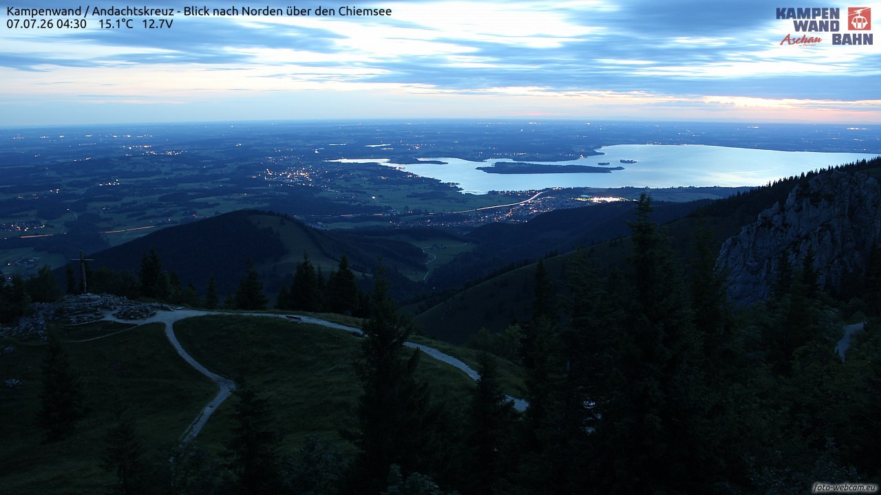 Archived image Webcam Kampenwand - View to the North