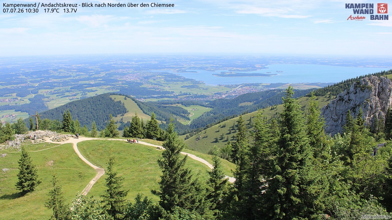 Archived image Webcam Kampenwand - View to the North